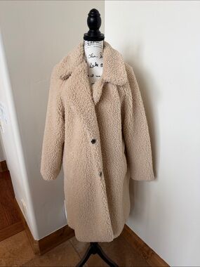Lucky Brand Cream Teddy Sherpa Coat